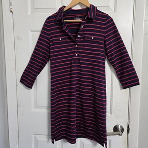 Vineyard blue and red stripes sport dress size S
